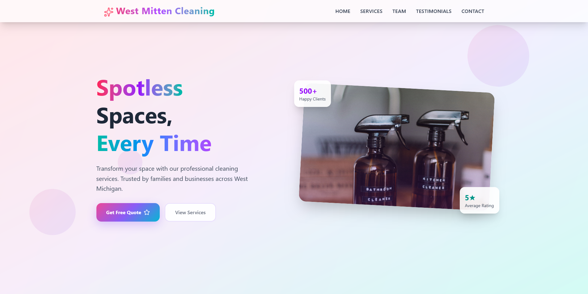 WestMi Cleaning Website